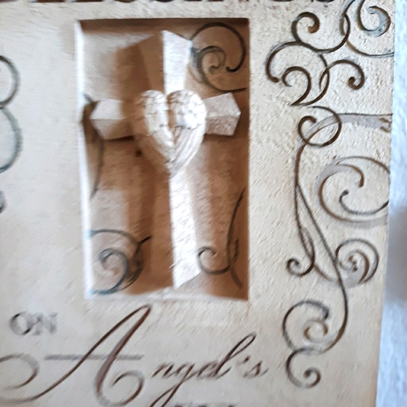 ARTISAN CERAMIC DISTRESSED WALL CROSS PLAQUE NEW! - Picture 2 of 4